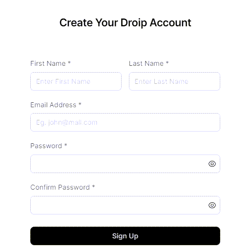 Droip Signup