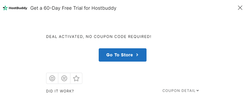 Hostbuddy Free Trial Deal Activated