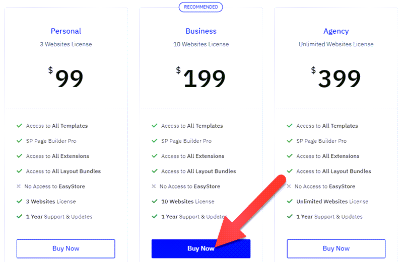 JoomShaper Pricing