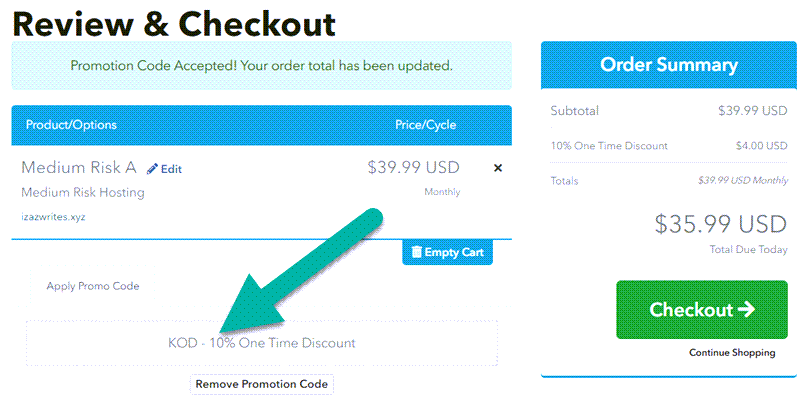KoDDoS Coupon Applied