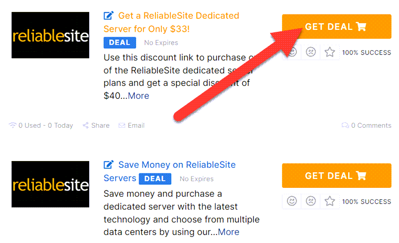 ReliableSite Promo Codes