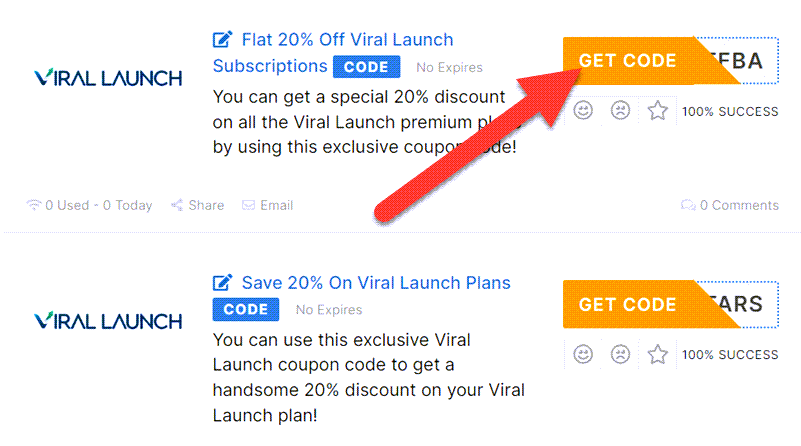 Viral Launch Coupons