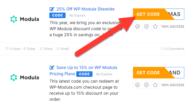 WP Modula Discount Codes