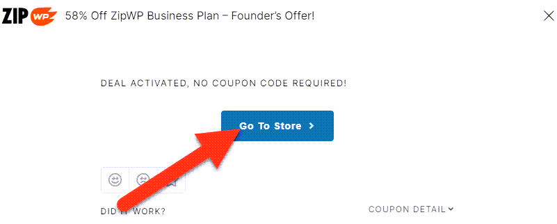 ZipWP Deal Activated