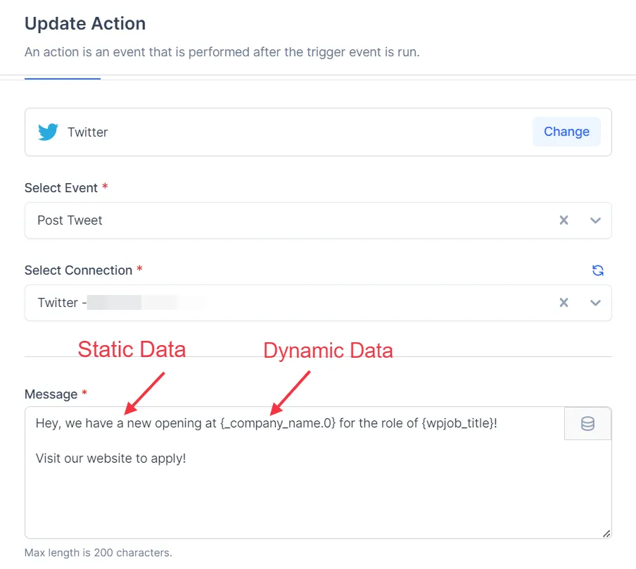 Data Mapping with Static Data & Dynamic Data