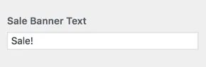 Edit Sale! Banner Text