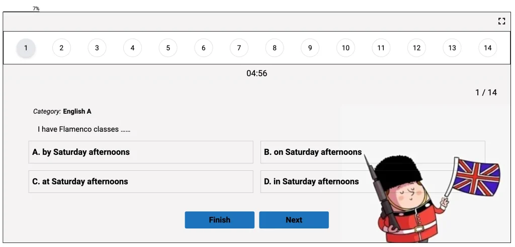 Exam with certificate