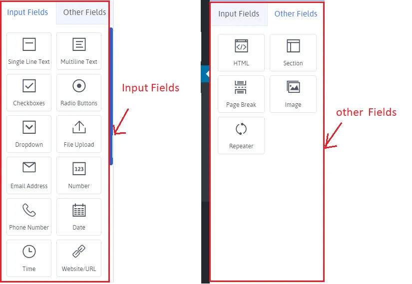 Form editor input field