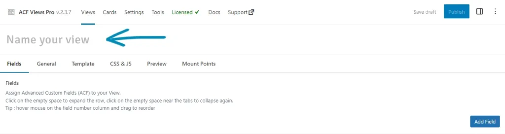 Give your view a name