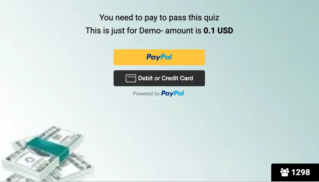 Paid Quiz demo