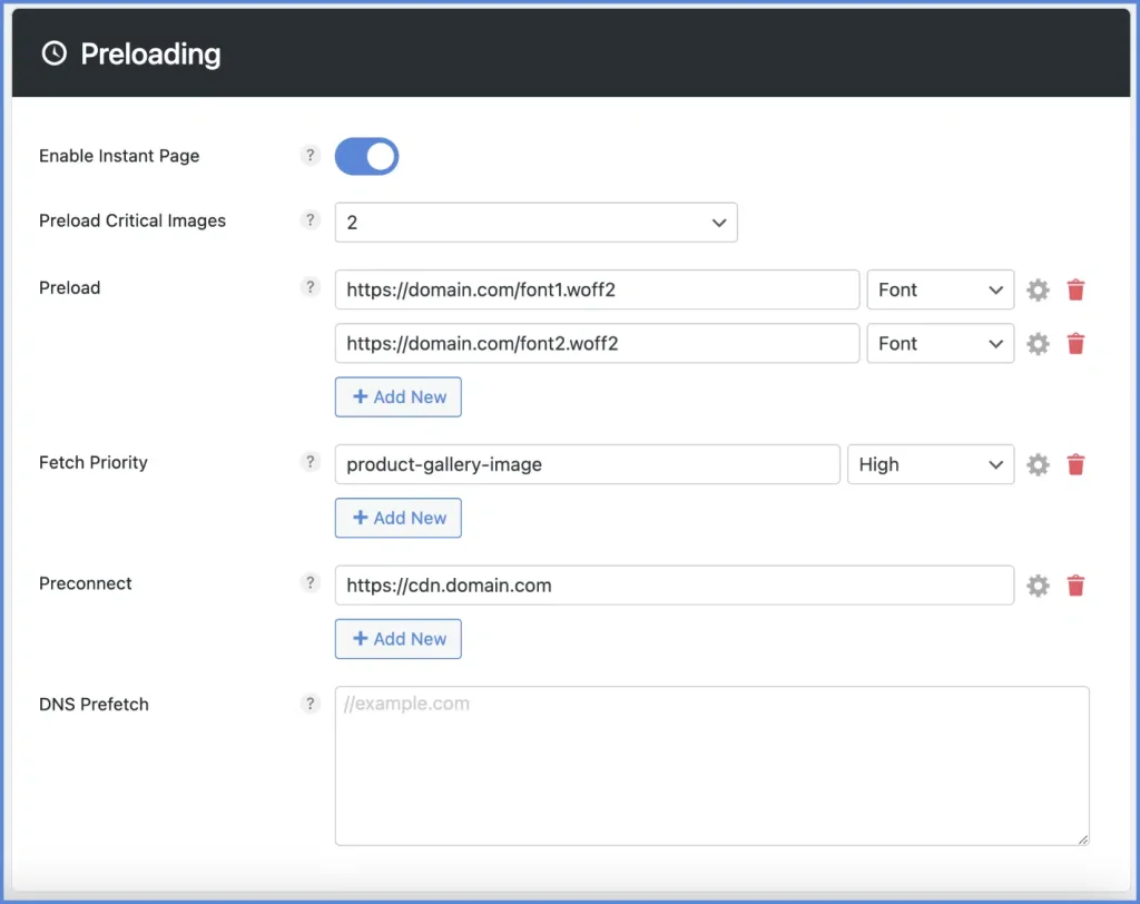 Preloading resources
