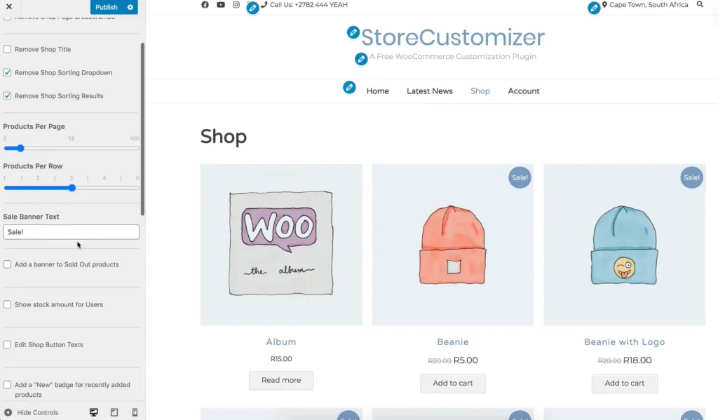 StoreCustomizer UI