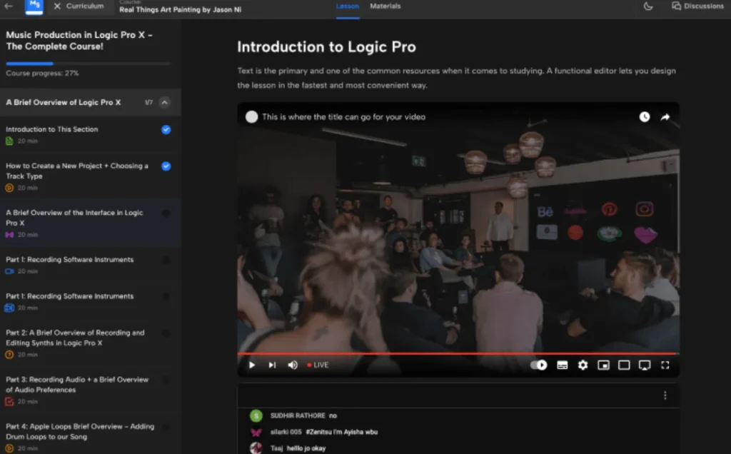 Zoom and live sessions