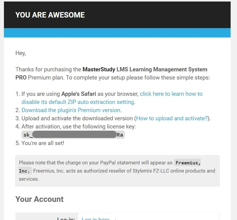 activate masterstudy plugin