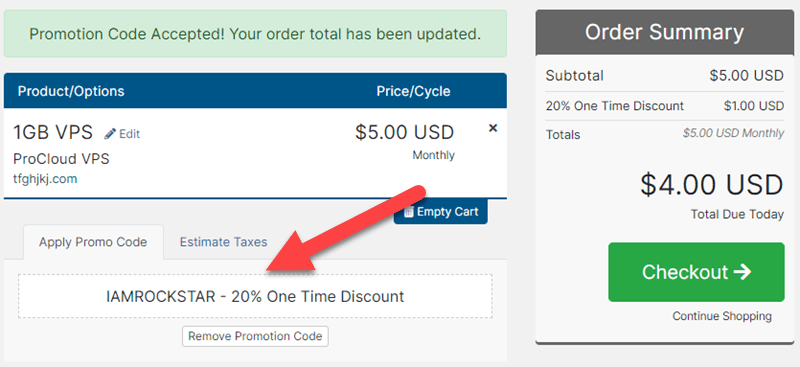 Cenmax Hosting Coupon Applied