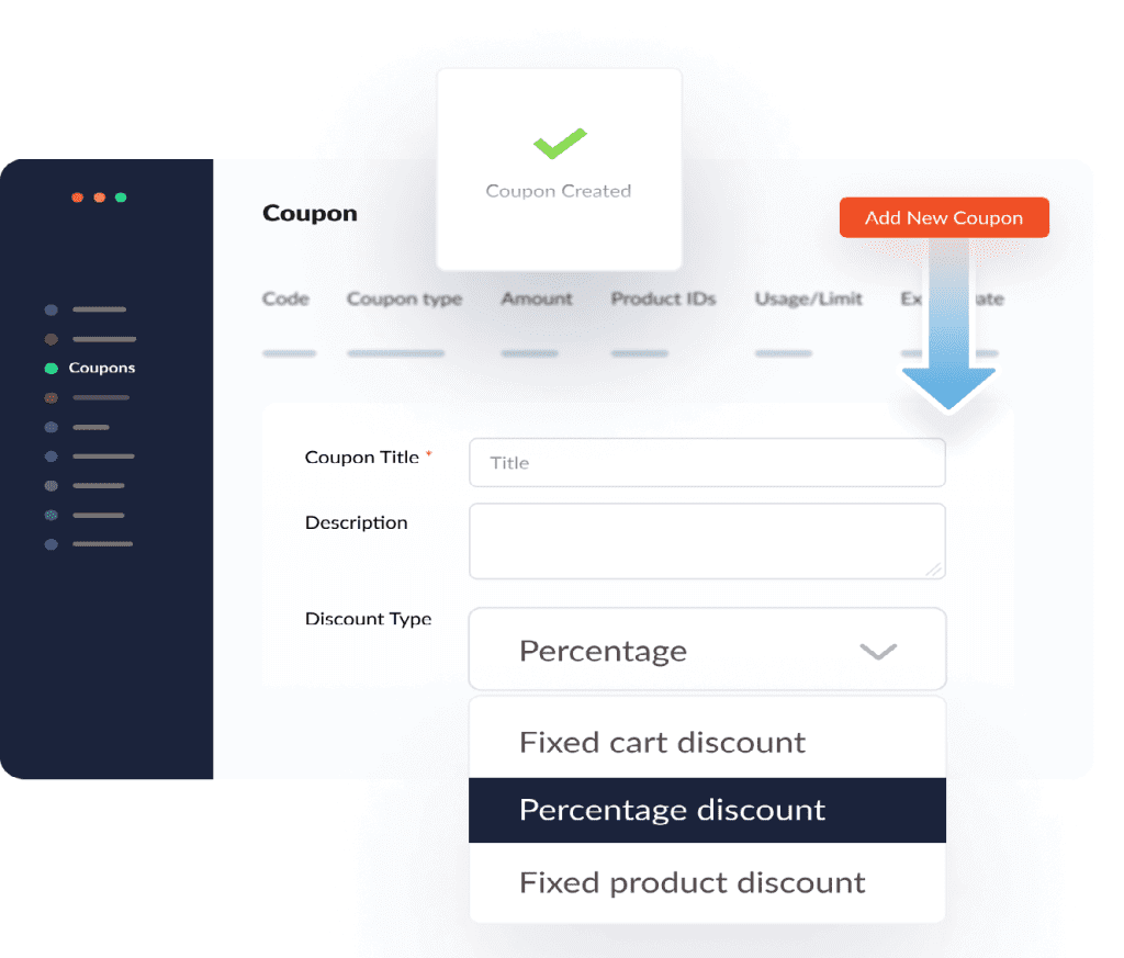 coupon creation in Dokan