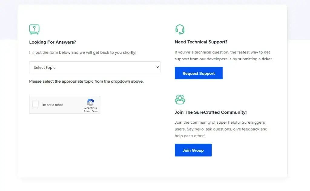 SureTriggers Customer Support