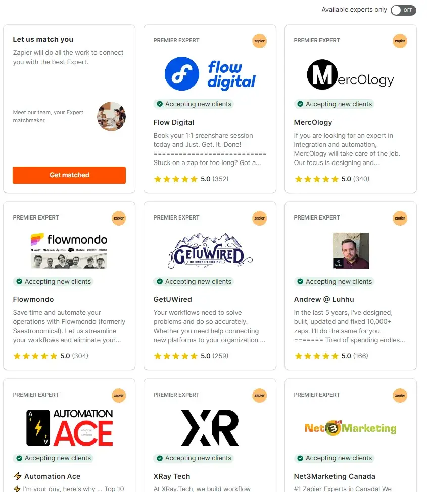 customer support Zapier