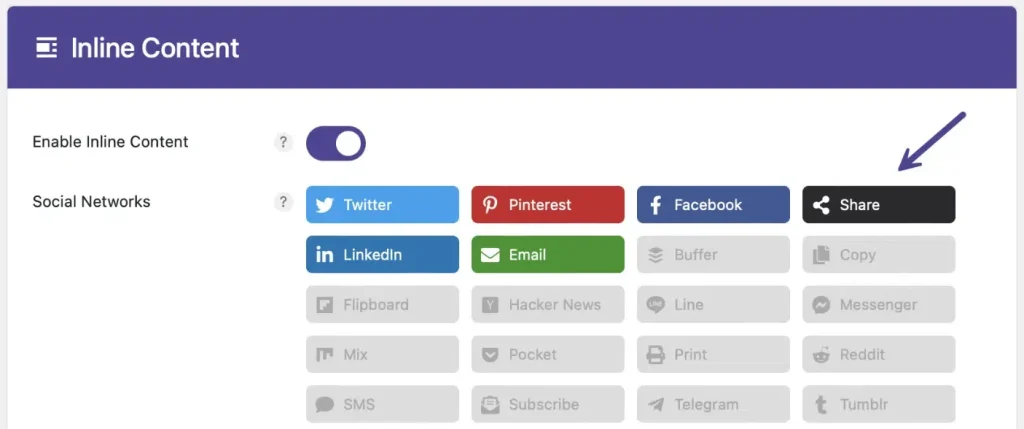enable inline content novashare