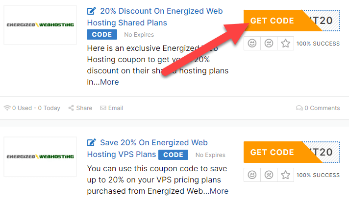 Energized Web Hosting Coupon Codes