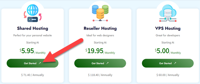 Energized Web Hosting Pricing