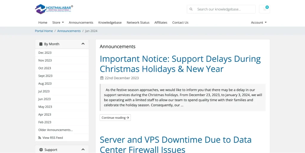 hostmalabar Announcements