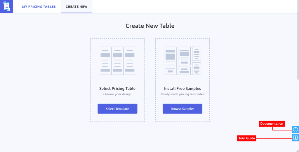 Create new table