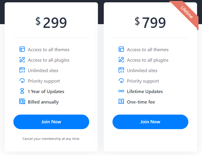 MotoPress Membership Pricing Plans
