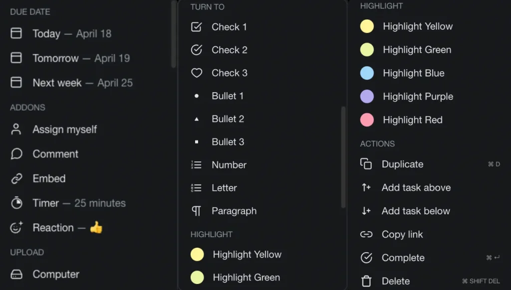 organize tasks