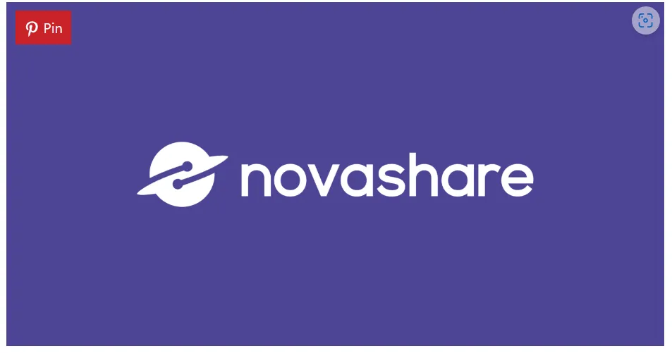 pinterest button in Novashare