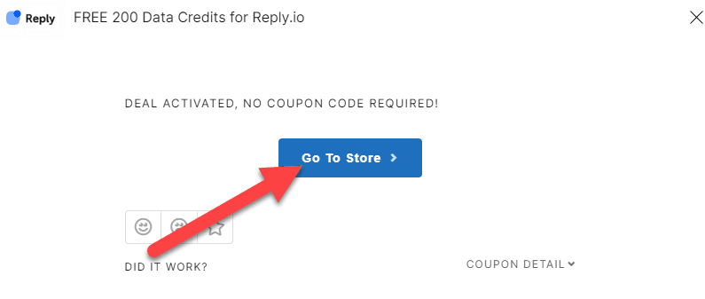 Reply Discount Activated