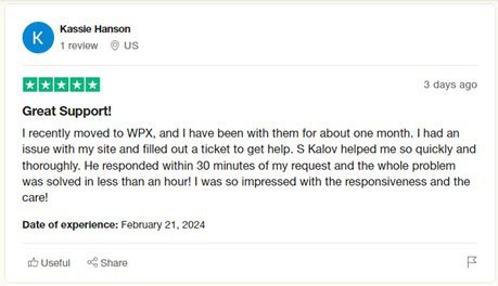 WPX Customer Review 2