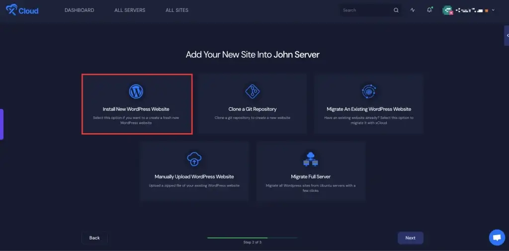Install-Wordpress-xCloud