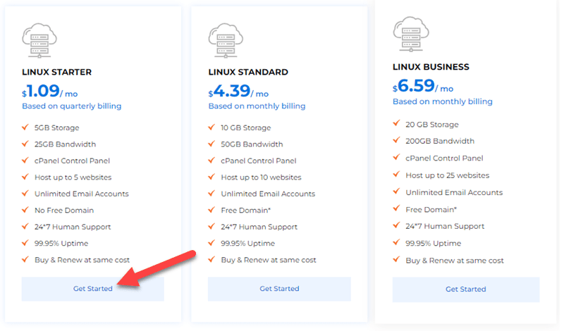 bodHost Shared Pricing