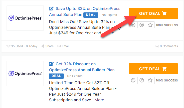 OptimizePress Coupons
