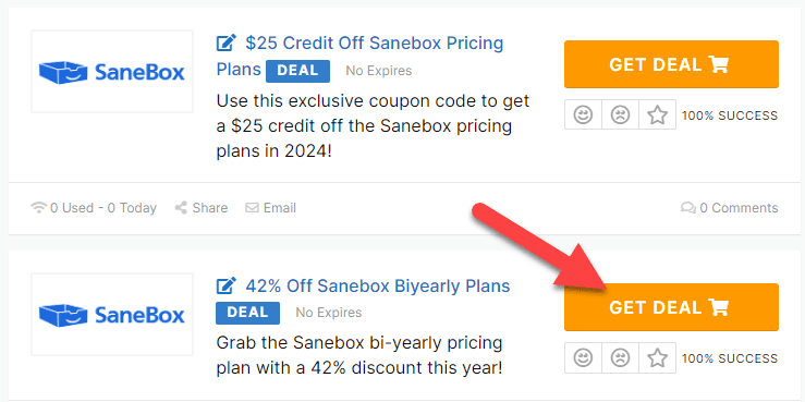 SaneBox Coupons