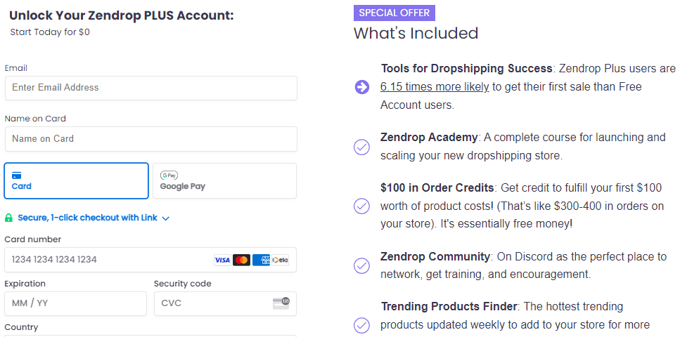 Zendrop Checkout