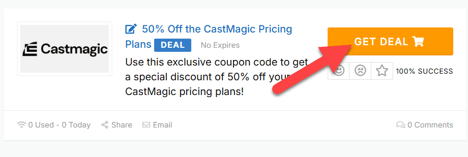 Castmagic Coupons