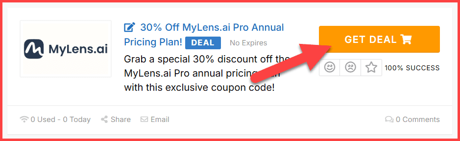 MyLens.ai Coupons