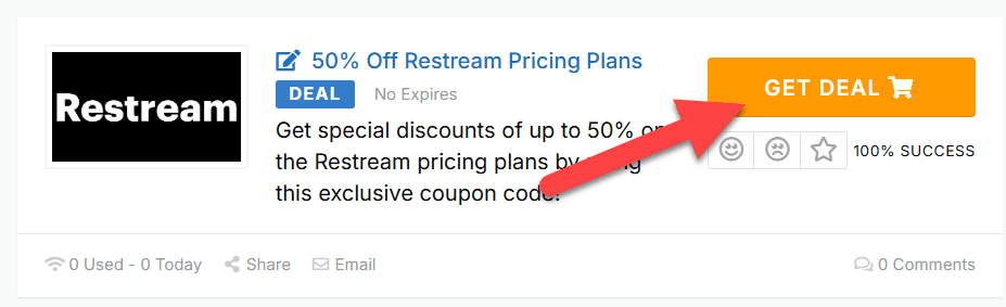 Restream Coupons