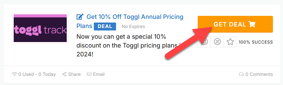 Toggl Coupons