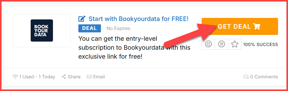 Bookyourdata Coupons