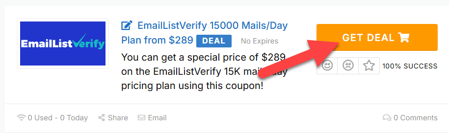 EmailListVerify Coupons