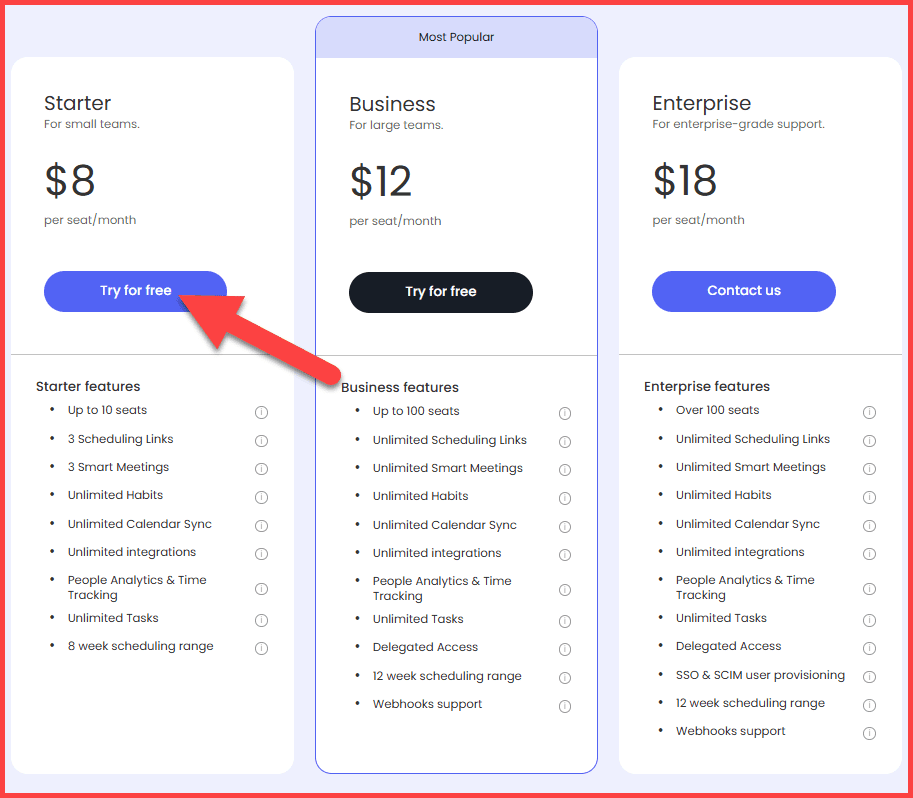 Reclaim.ai Pricing