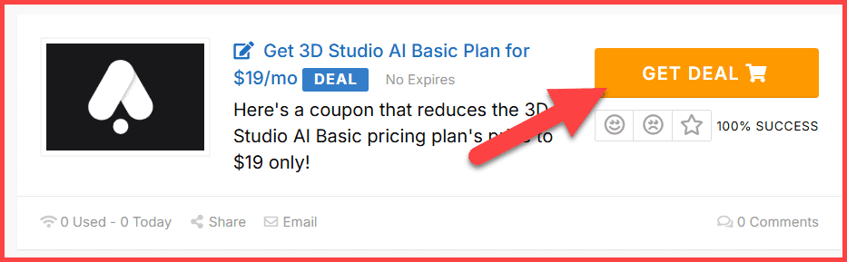 3D AI Studio Coupons