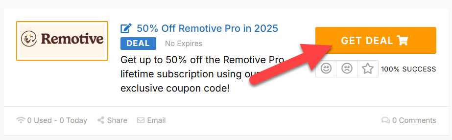 Remotive Coupons