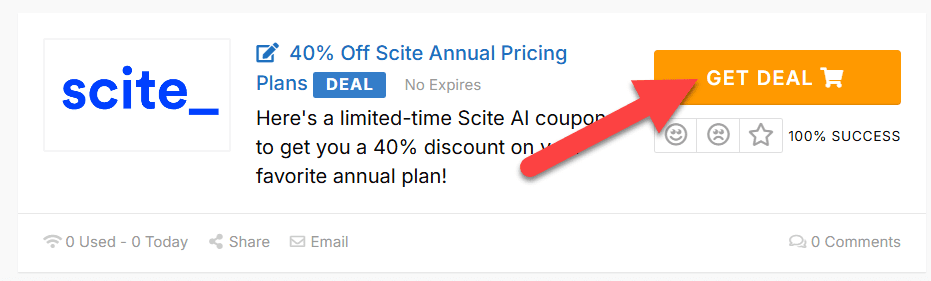 Scite AI Coupons