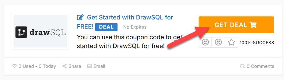 drawSQL Coupons